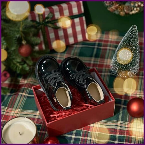 Vintage Leather Embroidered Toddler Girls Boots Mid Calf Water Resistant - Picture 7 of 8